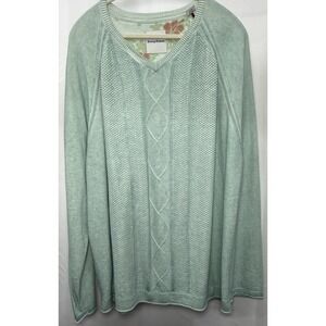 Tommy Bahama Men's Sweater Linen‎ Cotton Knit Light Green Sz 3XL/3TG